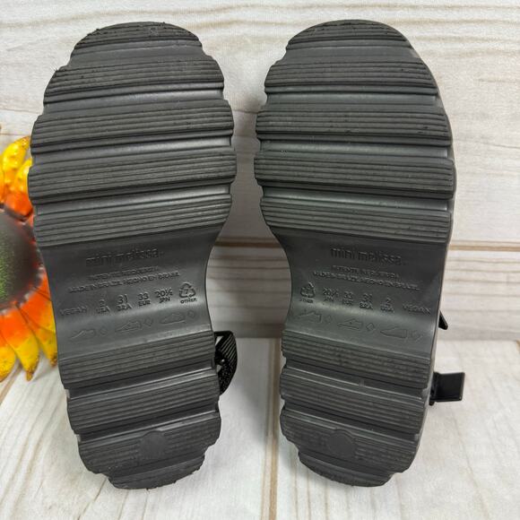 Mini Melissa Black Kick Off Platform Sandals 2Y - Picture 6 of 8